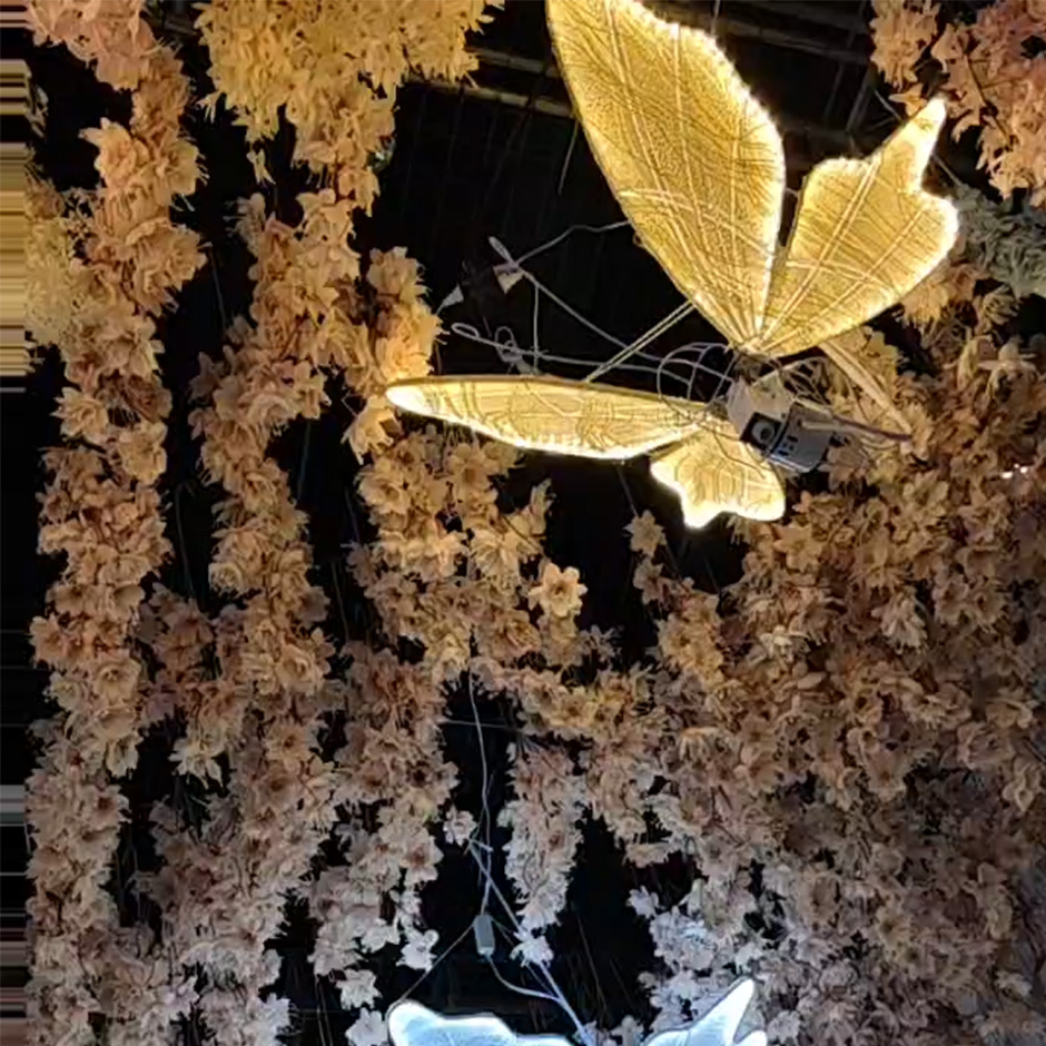 Dynamic glowing butterfly