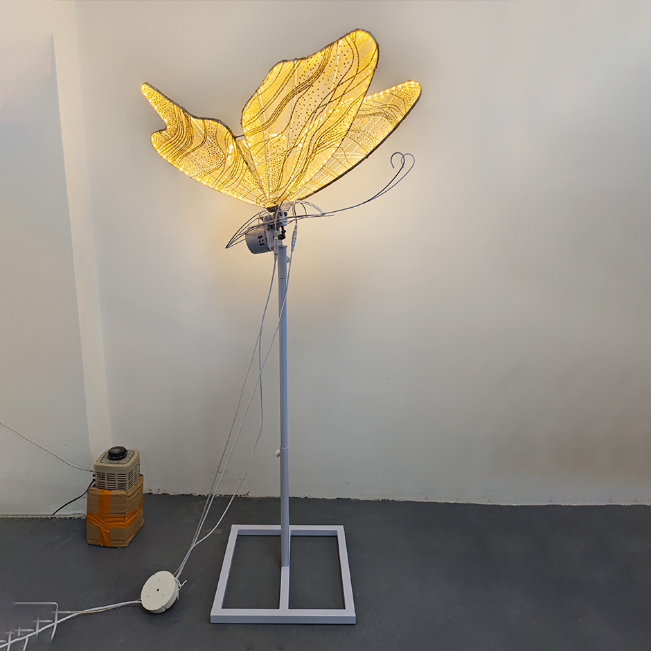 Dynamic glowing butterfly
