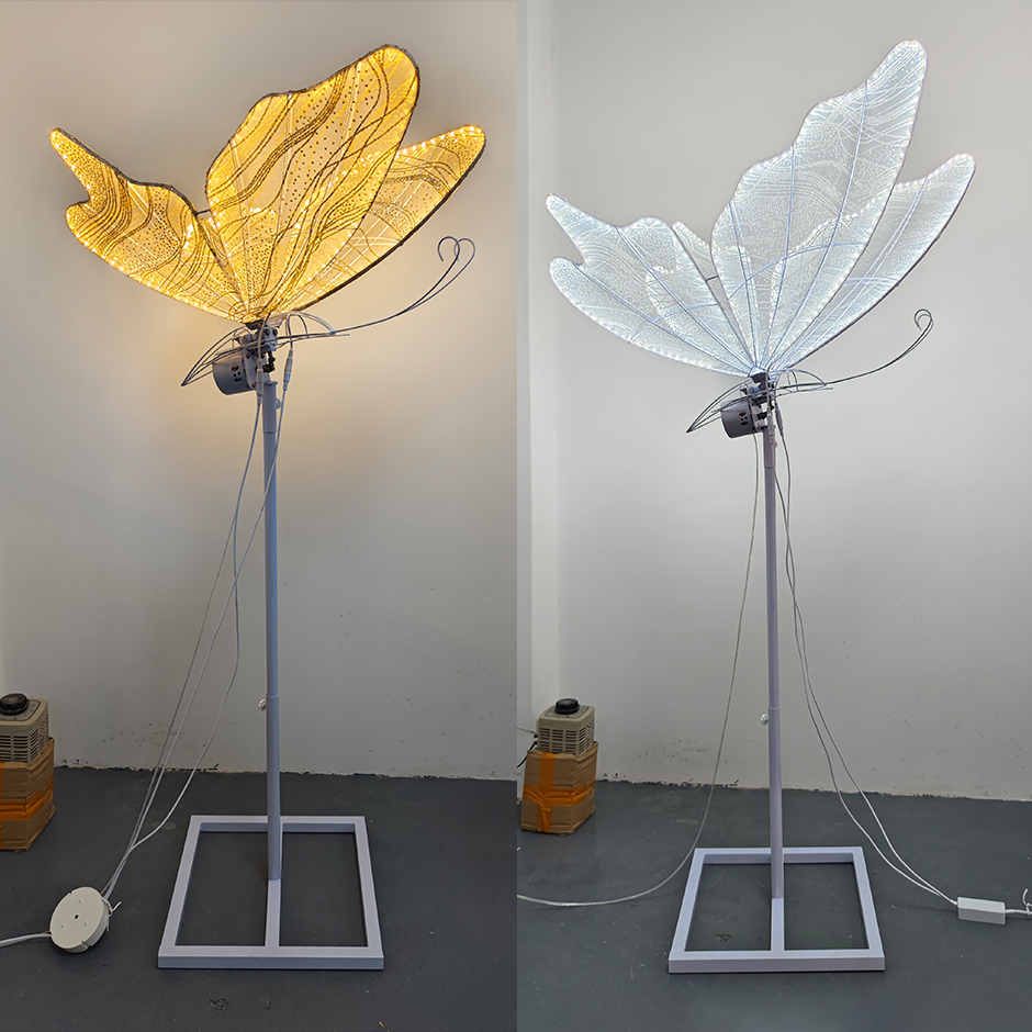Dynamic glowing butterfly